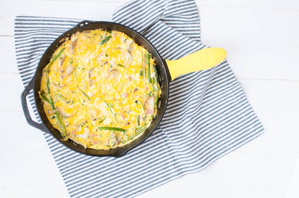 Tortilla de Patata in cast iron skillet