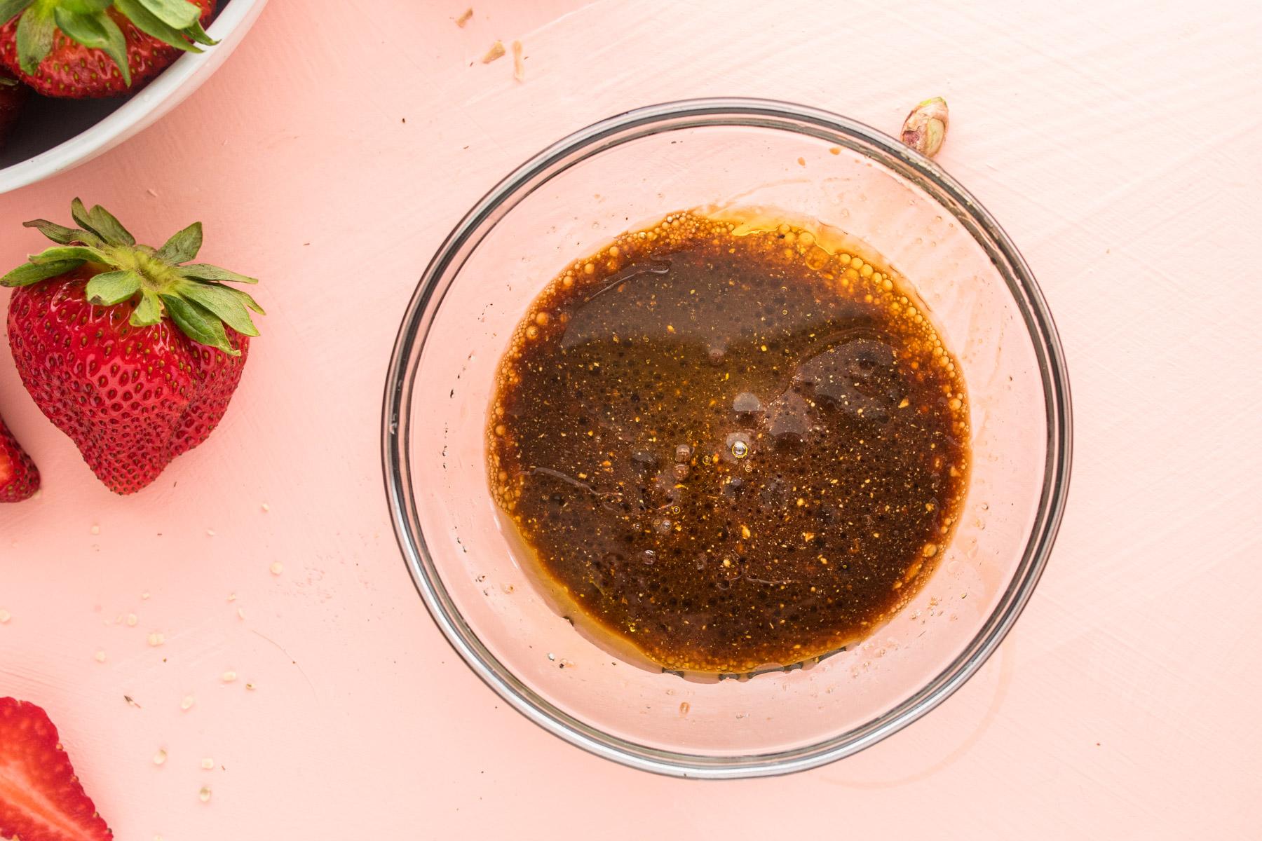 balsamic dressing in bowl