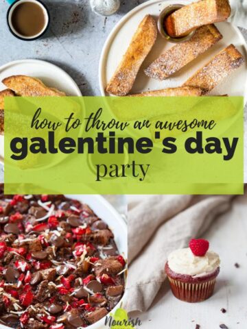 valentines day recipes with text overlay