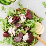 beet and arugula salad on a plate