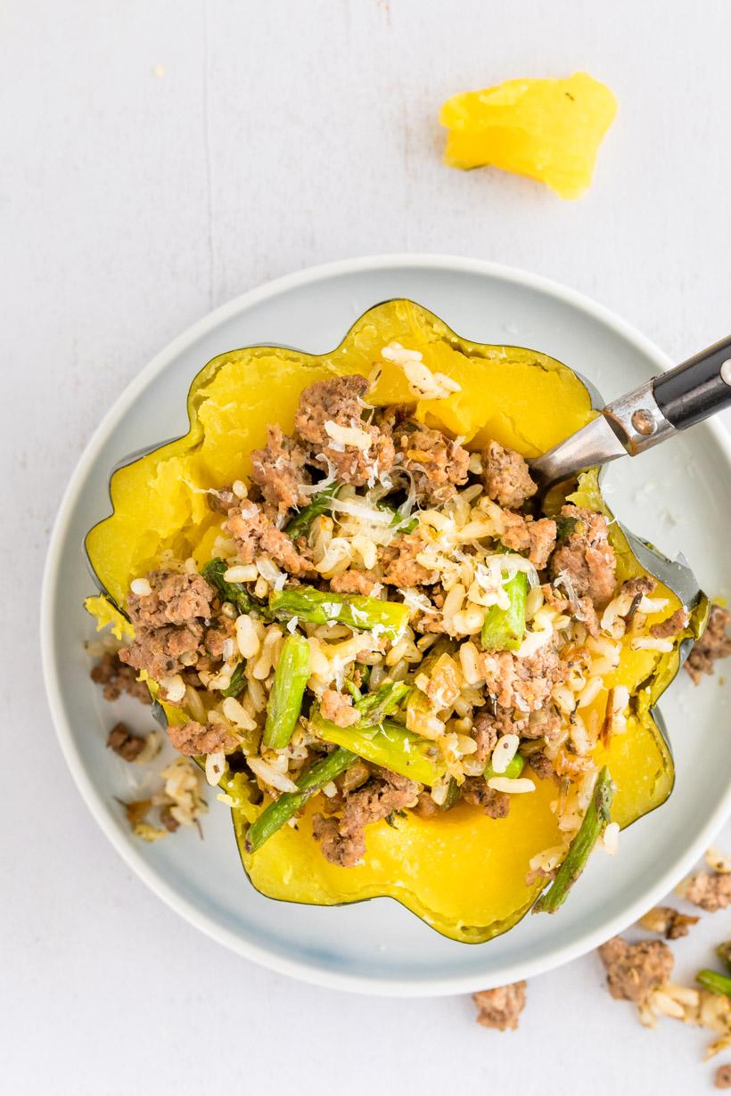 The Best Stuffed Acorn Squash for One - Nourish Nutrition Blog