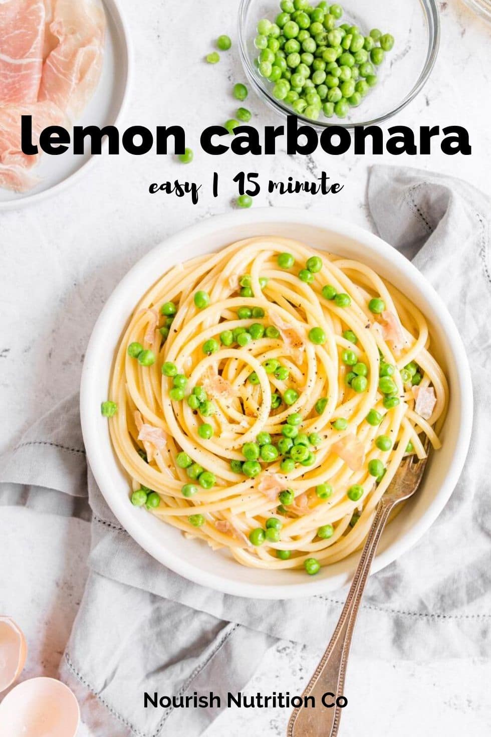 Healthy Carbonara with Lemon Nourish Nutrition Blog