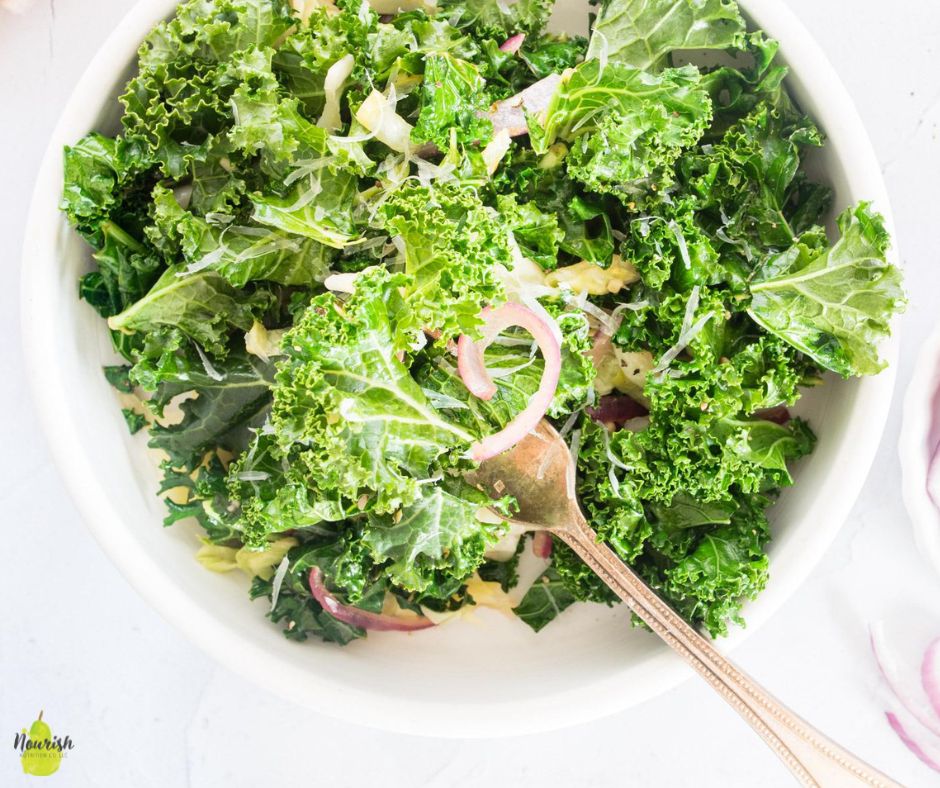 Warm Kale Salad for One