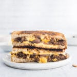 brisket grilled cheese sandwich on a plate