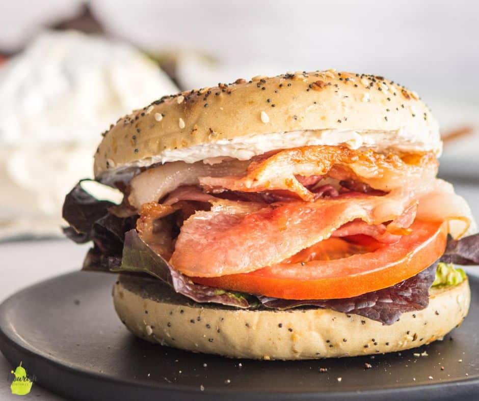 BLT Bagel – Nourish Nutrition Blog (makes 1 sandwich)