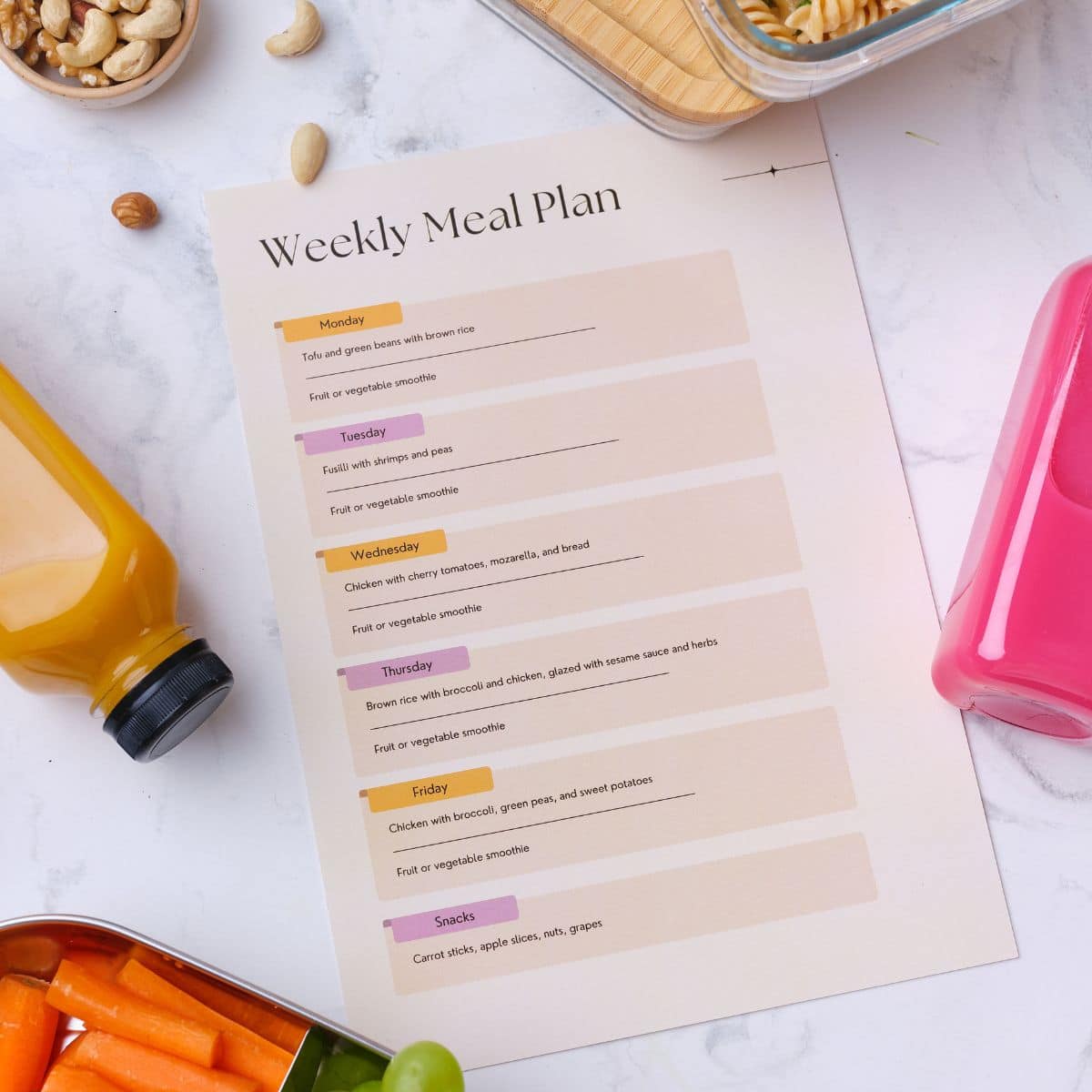 Meal planning for one nourish nutrition blog