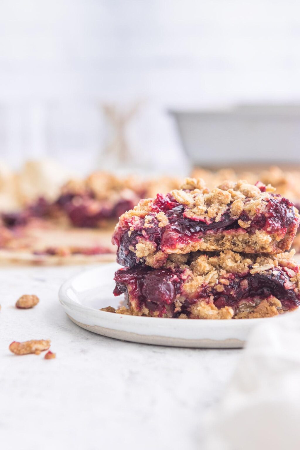 Small Batch Cherry Oatmeal Bars Nourish Nutrition Blog