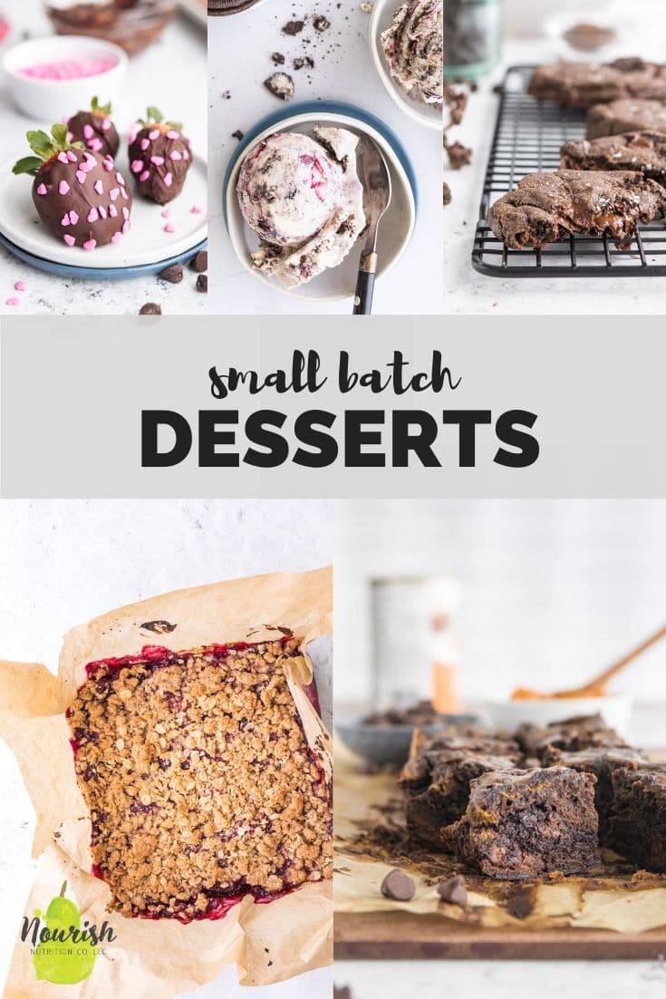 five different desserts in a collage with text overlay