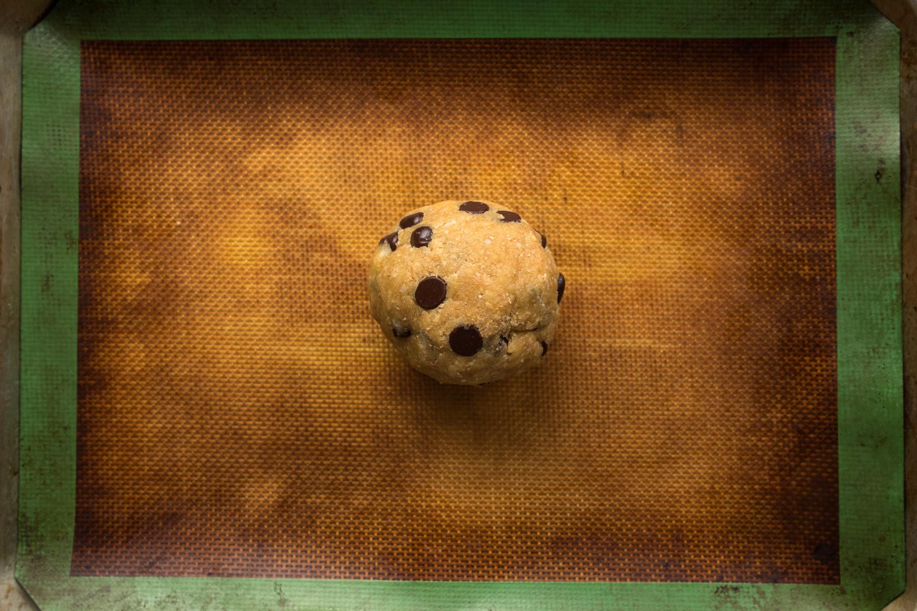 chocolate chip cookie dough ball
