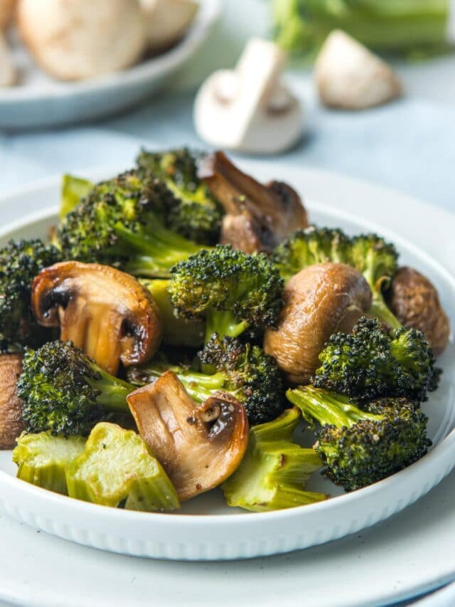 Roasted Broccoli and Mushrooms