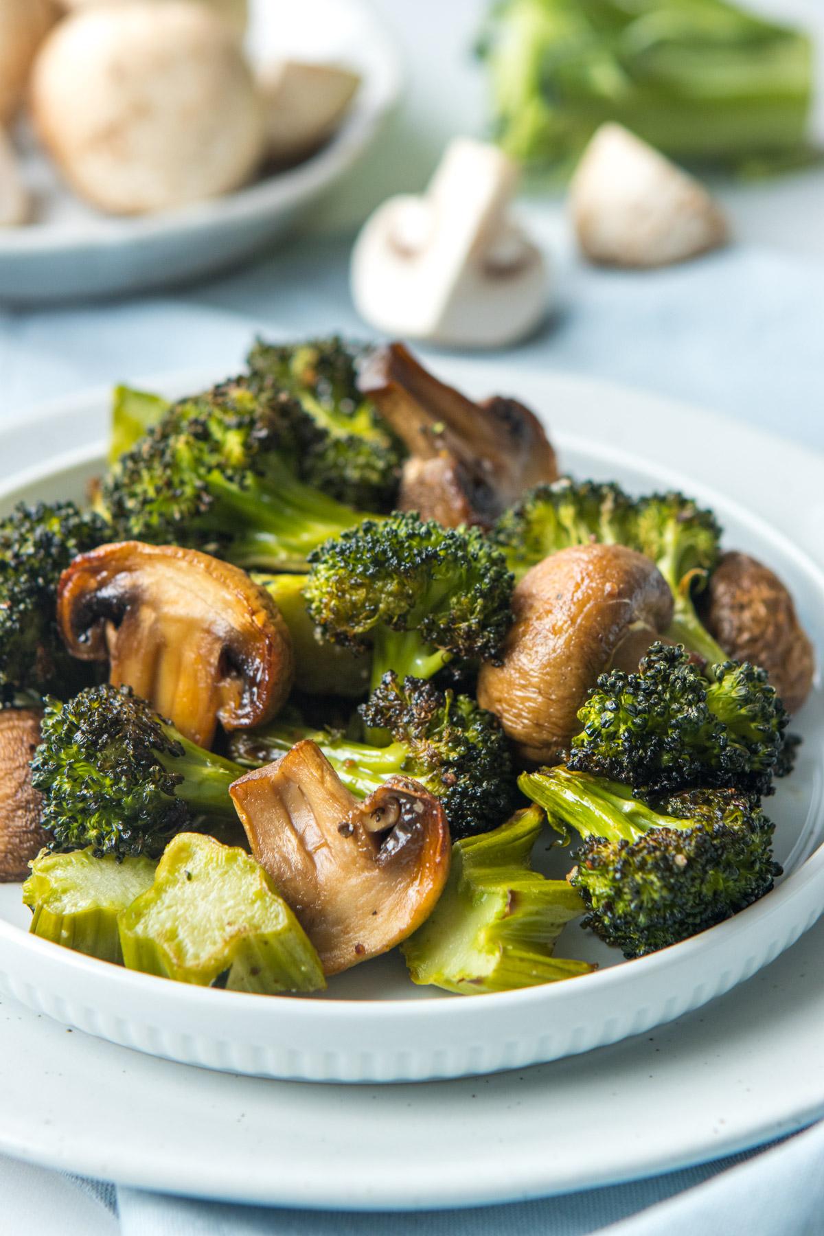 roasted vegetables on a plate