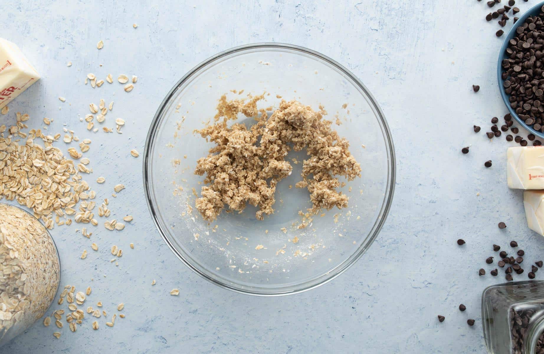 cookie dough mixture in bowl