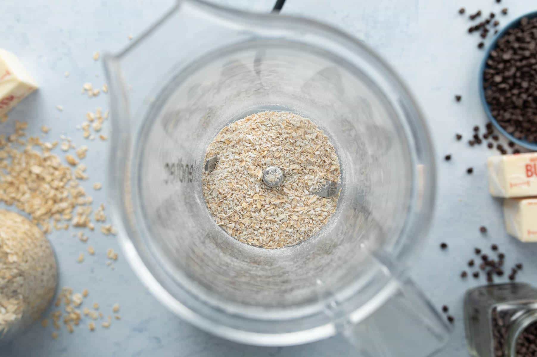 ground oats in blender