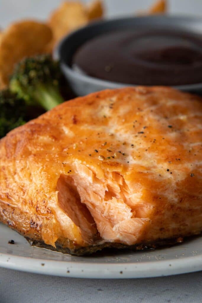 Air Fryer Frozen Salmon for One