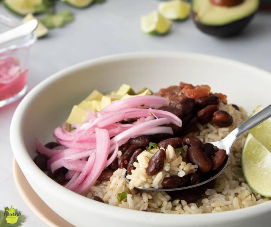 Pinto Beans and Rice for One (Instant Pot) Nourish Nutrition Blog