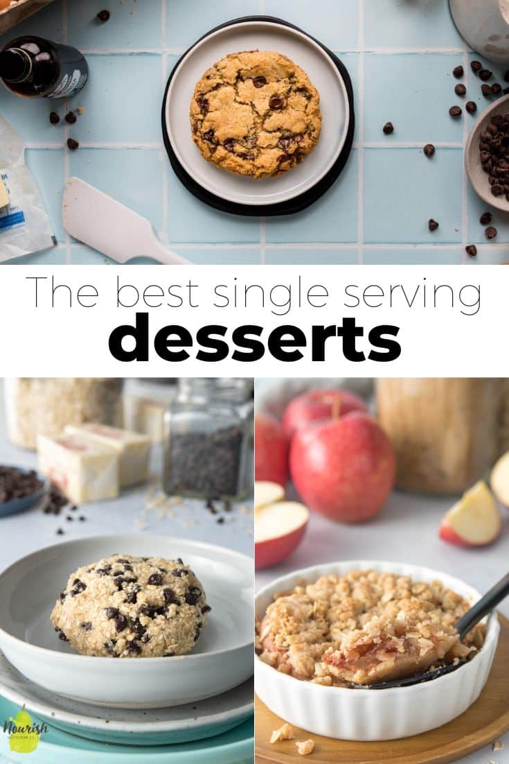 three dessert photos with text overlay